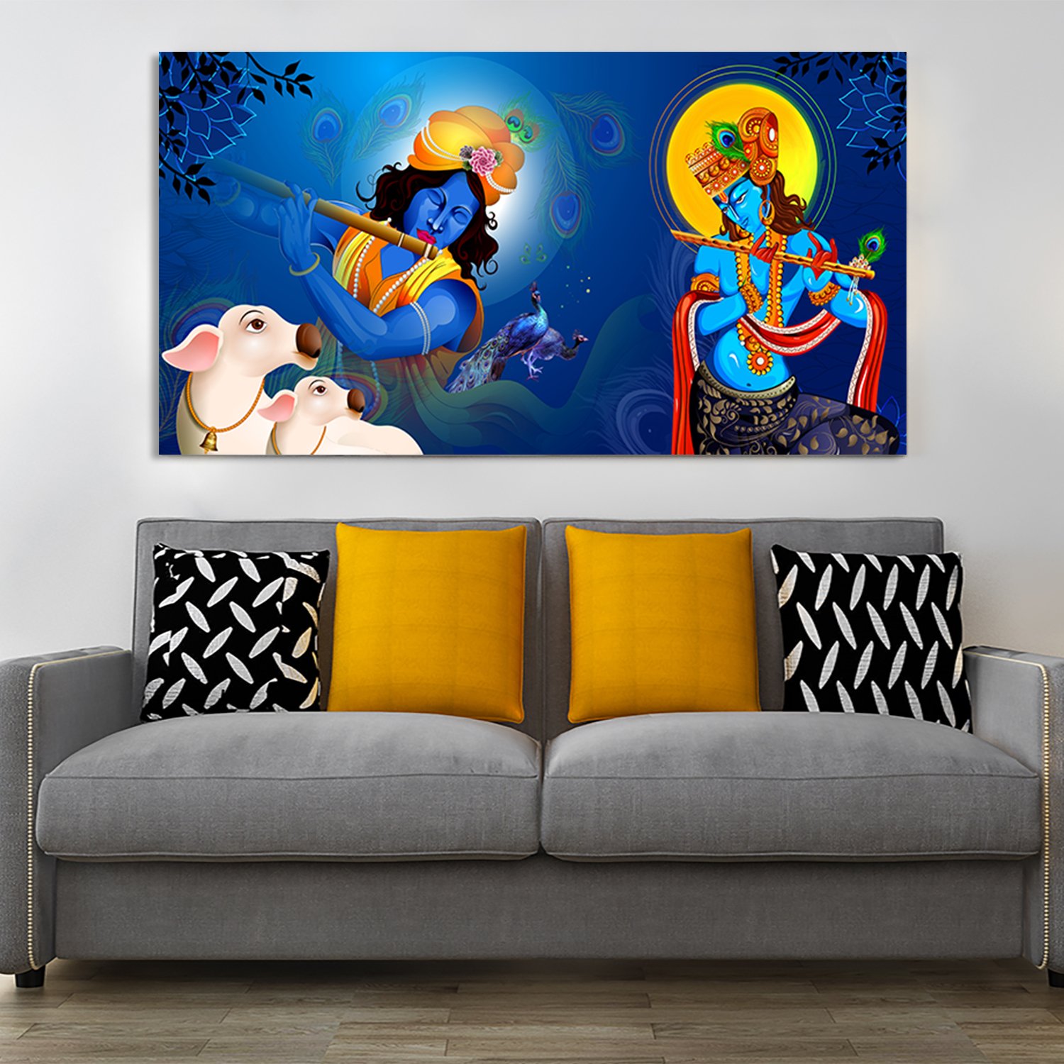Krishna Ji Premium Canvas Wall Painting decorative masterpiece for home decor